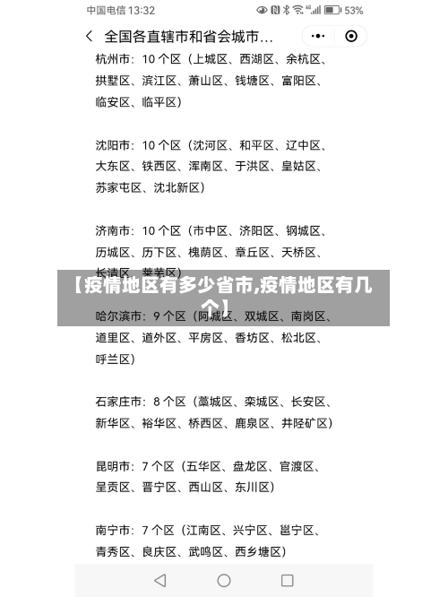 【疫情地区有多少省市,疫情地区有几个】