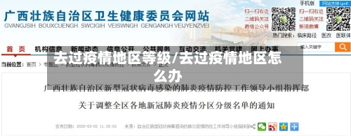 去过疫情地区等级/去过疫情地区怎么办