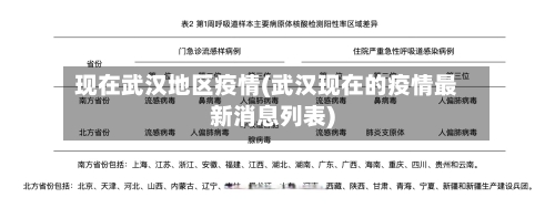 现在武汉地区疫情(武汉现在的疫情最新消息列表)