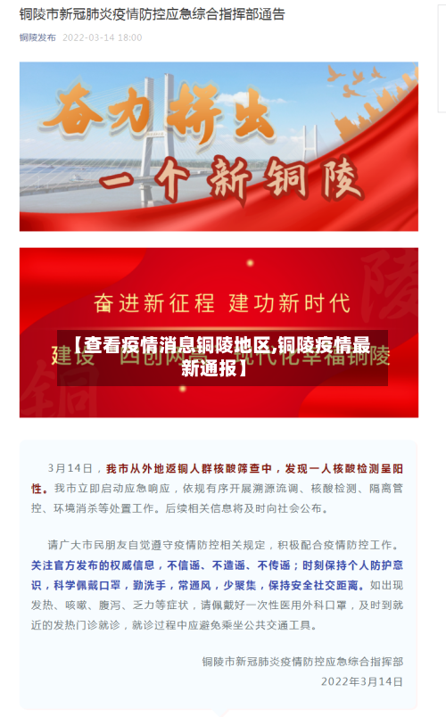 【查看疫情消息铜陵地区,铜陵疫情最新通报】-第3张图片